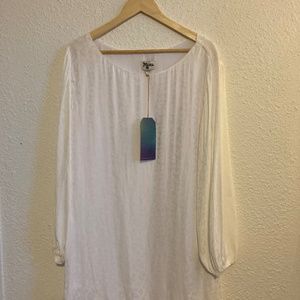 SMYM White Animal Print Shift Dress